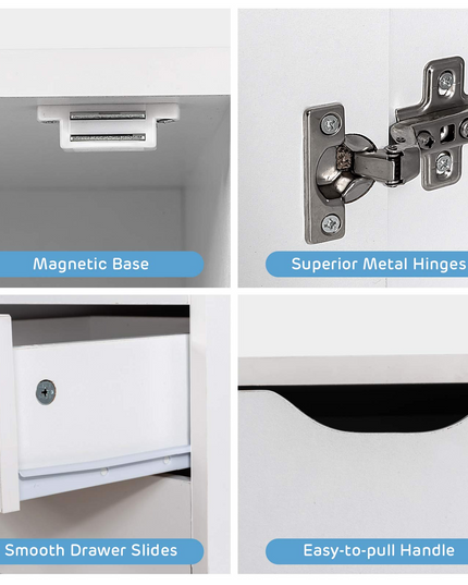 Giantex Drawers Cabinet Mobile Lateral Filing Organizer with 5 Drawers,1 Side Cabinet and Wheels Mobile Side Cabinet Chest