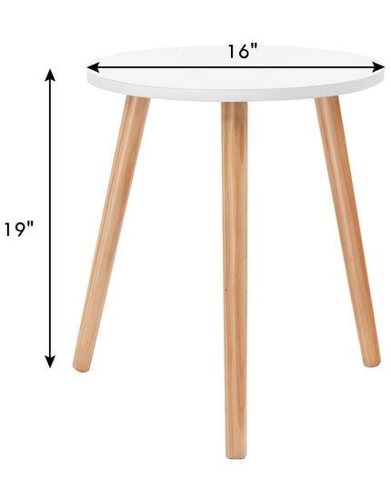 Giantex 3pcs Velvet Accent Chair with End Table Set