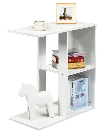 Giantex End Table C Shaped Side Table with Storage Shelf Snack Table TV Tray for Coach
