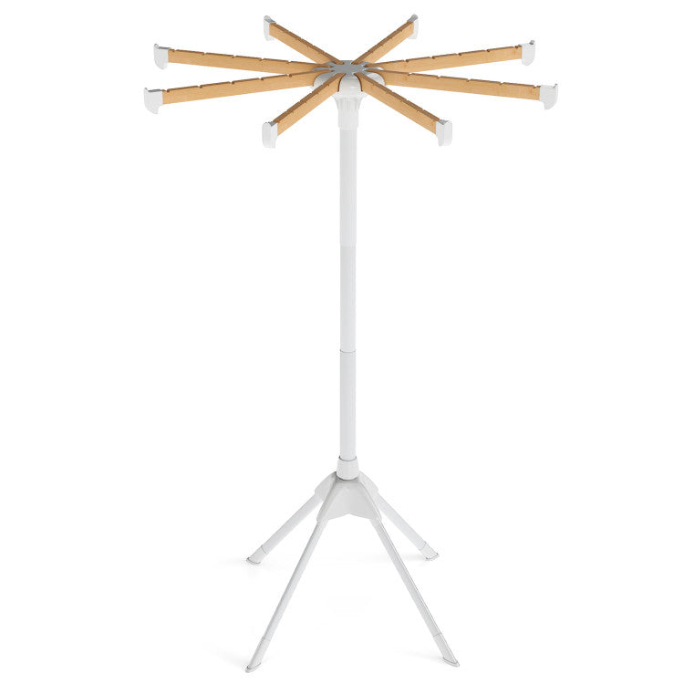 Giantex Foldable Laundry Drying Rack with 8 Bamboo Hanging Rods & 40 Hanger Slots