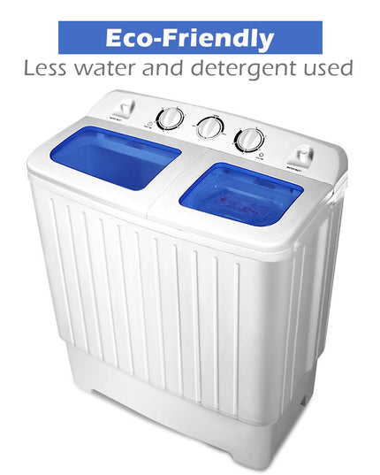 20 lbs Washer Spain Spinner Portable Washing Machine, Blue+ White