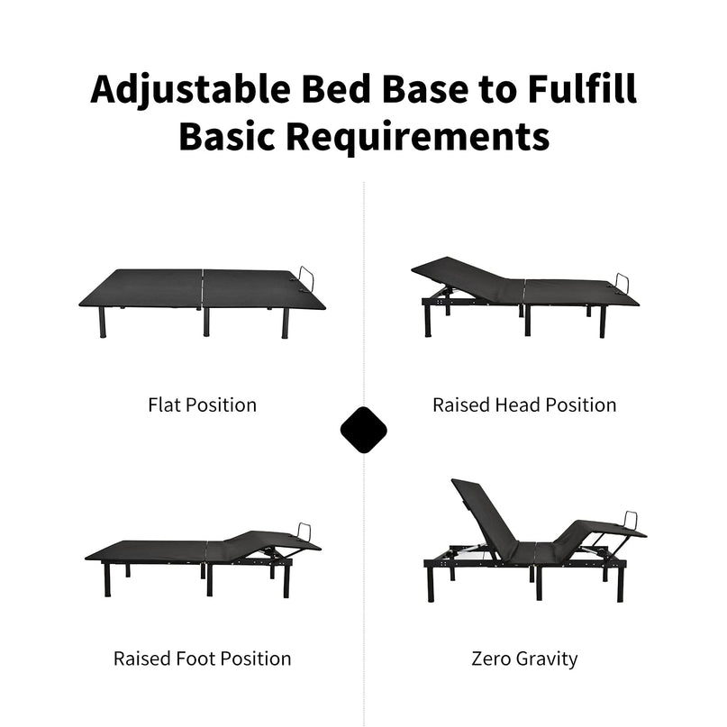 Giantex Adjustable Bed Base, Electric Adjustable Bed Frame w/ Wireless Remote