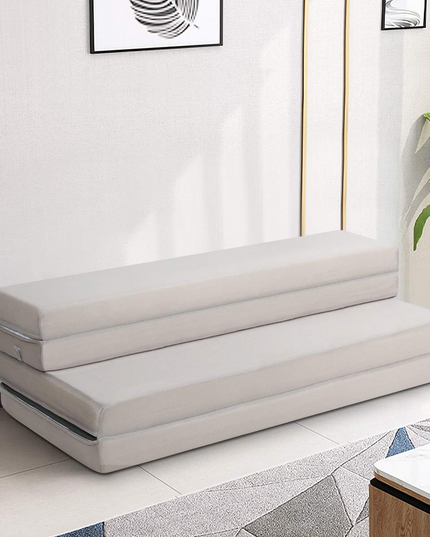 Giantex 4" Thick Folding Portable Mattress Pad Sofa Bed with Carrying Handles