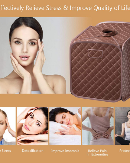 Giantex Portable Steam Sauna Spa 2L Folding Private Sauna Tent W/Chair Foot