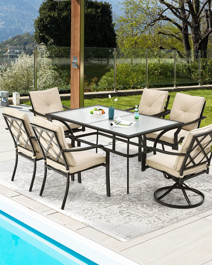 Giantex 4 Pieces Patio Chairs, Outdoor Lawn Chairs with Removable Cushions