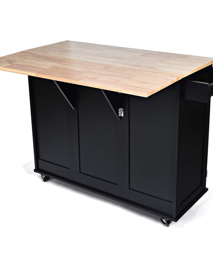 Giantex Kitchen Island Cart with Drop-Leaf Tabletop