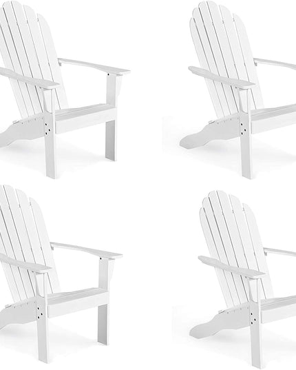 Giantex Adirondack Chair Outdoor Wooden W/Ergonomic Design Acacia Chair for Yard