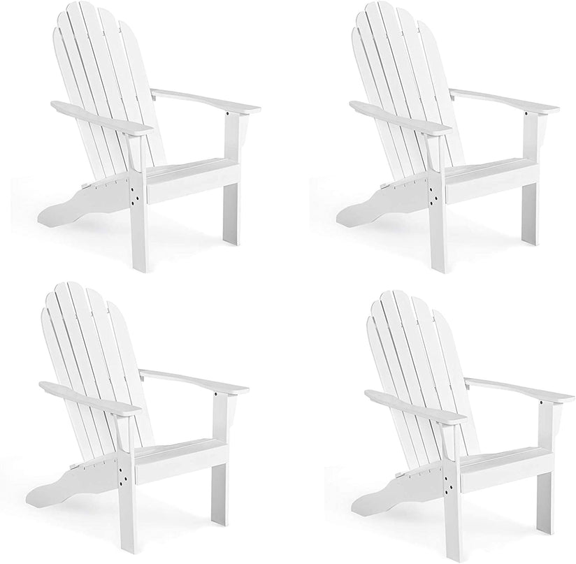 Giantex Adirondack Chair Outdoor Wooden W/Ergonomic Design Acacia Chair for Yard