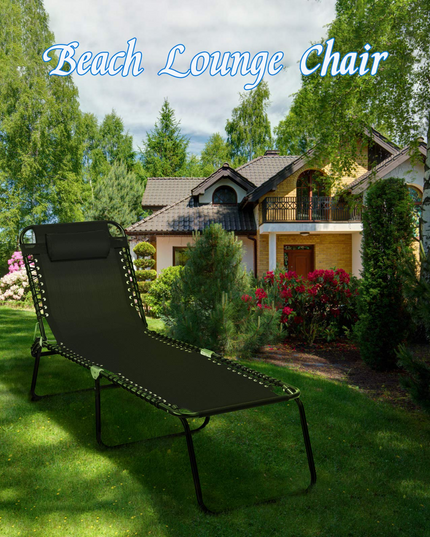 Giantex Outdoor Chaise Lounge Adjustable Sunbathing Seat