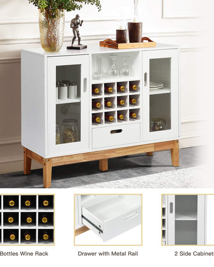 Giantex Buffet Sideboard, Wood Kitchen Server, Storage Cupboard