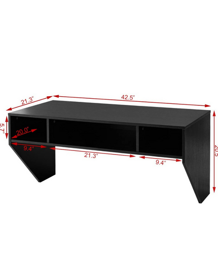 Bureau d'ordinateur mural flottant