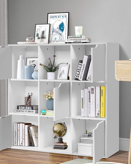 Giantex 9-Cube Storage Organizer, Storage Cabinet with 4 Open Cubes and 5 Cabinets