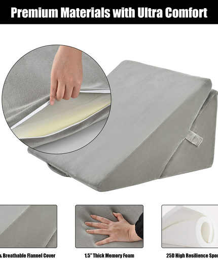 Giantex Bed Wedge Pillow, Adjustable 9&12 Inch