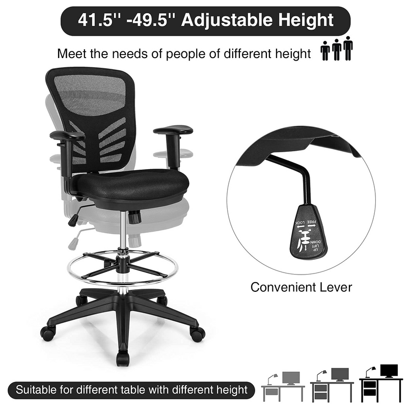 Giantex Mesh Drafting Chair, Standing Desk Chair