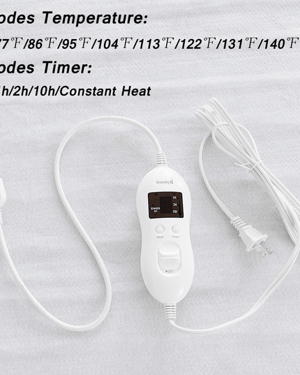 Giantex Heated Electric Mattress Pad w/ 8 Temperature Regulation (Twin/Full/Queen/King) - Giantexus