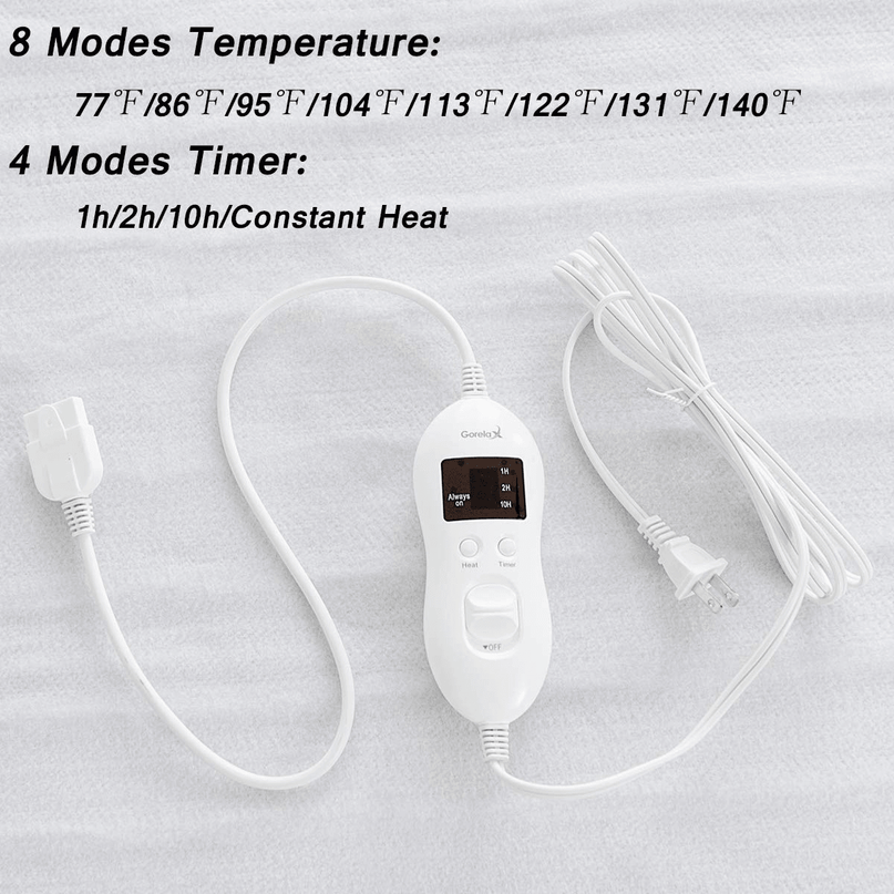 Giantex Heated Electric Mattress Pad w/ 8 Temperature Regulation (Twin/Full/Queen/King) - Giantexus