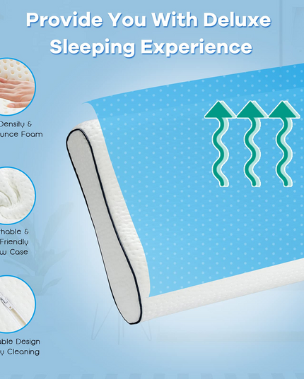 Giantex Memory Foam Pillow, Ergonomic Cervical Support Sleeping Pillow for Neck & Shoulder Relieve