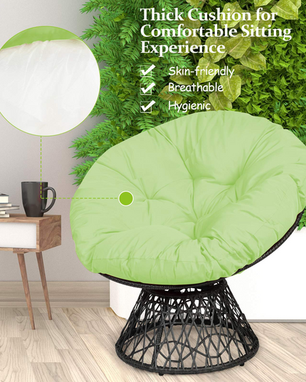 Giantex Rattan Round Papasan Chair