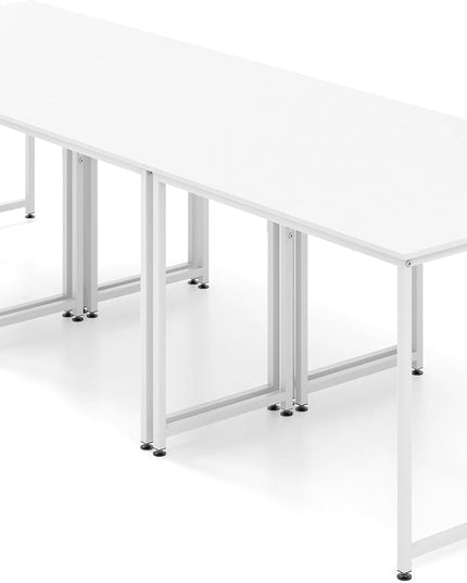 Giantex 6.5 FT Small Conference Table, 2 PCS 40" x 19.5" Rectangular Meeting Table with Heavy-Duty Metal Frame
