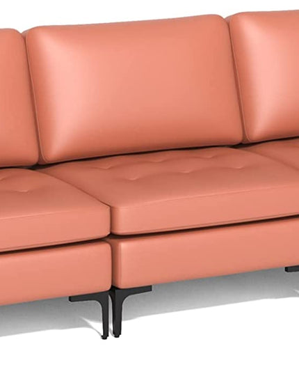 Giantex 97" Sectional Sofa Couch, 3-Seater Modular Sleeper with USB Ports