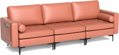 3 Seat Sofa Couch / Red
