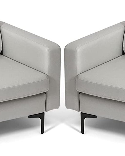 Giantex Modern Accent Chair w/Comfy Thick Cushion, Magazine Pockets