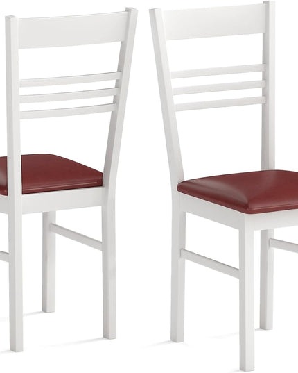 Giantex Wooden Armless Dining Chairs Set of 2/4 w/Slat Backrest