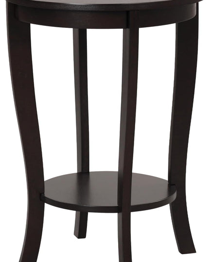 Giantex Round End Table with Storage Shelf Set of 2, Retro Nightstand with Solid Wood Legs, 24.5" Accent Table for Small Spaces