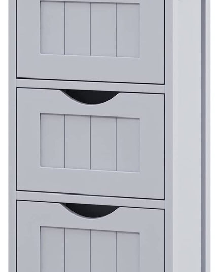 Meuble de Rangement pour Salle de Bain Giantex - Petit Meuble de Rangement pour Salle de Bain avec 3 Tiroirs Amovibles