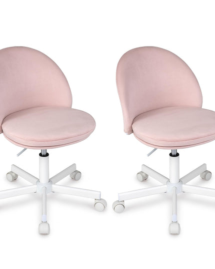 GIANTEX Small Office Chair | Ergonomic Vanity Chair with Low Back (1/2)