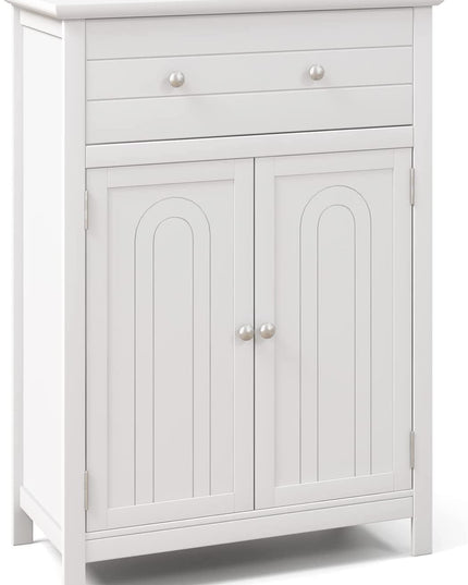 Giantex Bathroom Storage Cabinet with Drawer - Floor Cabinet with Doors, Adjustable Shelf