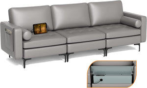 3 Seat with USB Port & Socket / Dark Grey