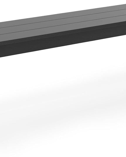 Giantex 55" HDPE Outdoor Bench 2-3 People Weatherproof Backless Patio Garden Benc