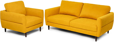 Loveseat & Armchair / Yellow