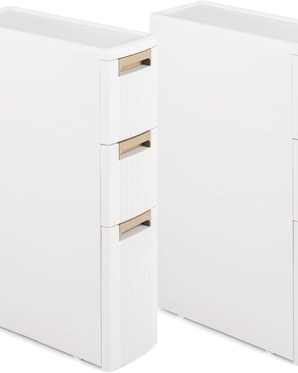 Giantex 3-Tier/ 4-Tier Narrow Rolling Storage Cabinet (1/2)