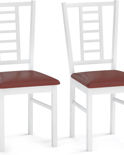 Giantex Lot de 2/4 chaises de salle à manger en bois avec dossier ajouré