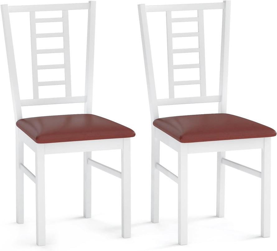 Giantex Wooden Dining Chairs Set of 2/4 w/Hollowed Backrest