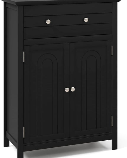 Giantex Bathroom Storage Cabinet with Drawer - Floor Cabinet with Doors, Adjustable Shelf