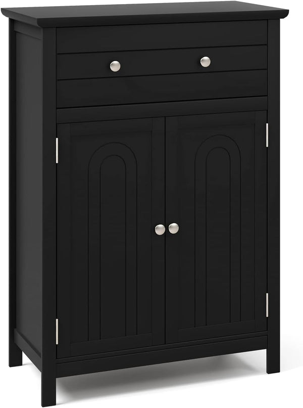 Giantex Bathroom Storage Cabinet with Drawer - Floor Cabinet with Doors, Adjustable Shelf