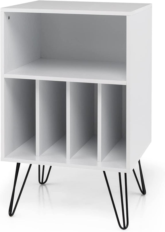Giantex End Table Record Player Stand, Turntable Stand Record Storage Cabinet