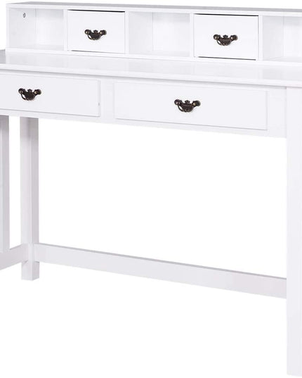 Writing Desk with 4 Drawer Computer Study Table