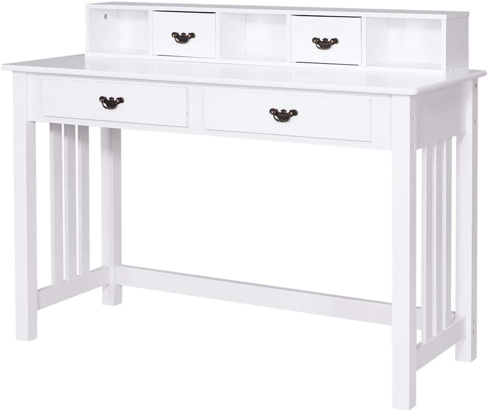 Writing Desk with 4 Drawer Computer Study Table