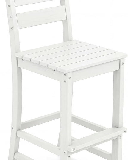 Giantex Patio Tall Bar Chair with Backrest and Footrest (1/2)