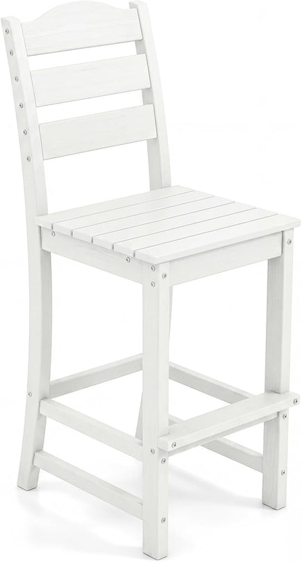 Chaise haute de bar de patio Giantex avec dossier et repose-pieds