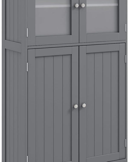 Giantex Storage Cabinet with Doors - Bathroom Floor Cabinet, Freestanding Tall Cabinet