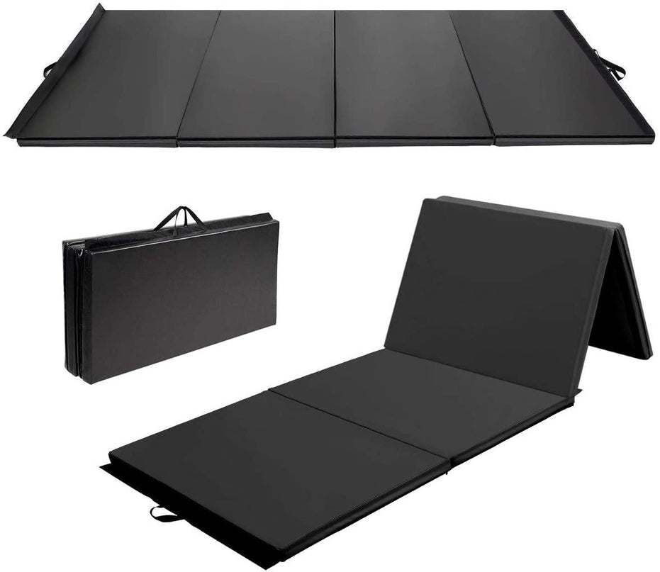 4'x10'x2'' Gymnastics Mat, Anti-Tear Folding Gymnastics Exercise Mats - Giantexus