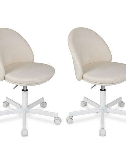 GIANTEX Small Office Chair | Ergonomic Vanity Chair with Low Back (1/2)