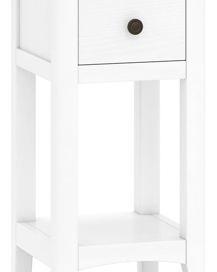 Giantex 23.5" H Side Table w/Open Storage Shelf & Solid Wood Frame No Assembly Needed