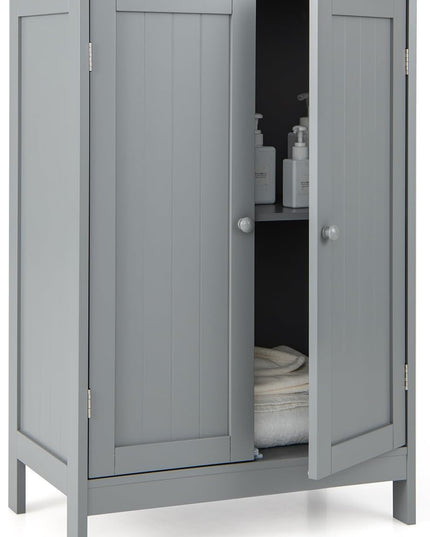 Giantex Storage Cabinet with Doors and Shelves - Freestanding Storage Organizer with Anti-Tipping Device