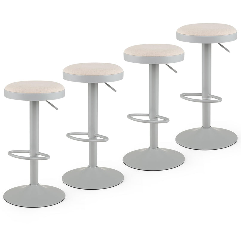 GIANTEX Modern Swivel Adjustable Height Bar Stools Set of 2/4
